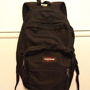Vintage Black Three-Compartment Eastpak Backpack